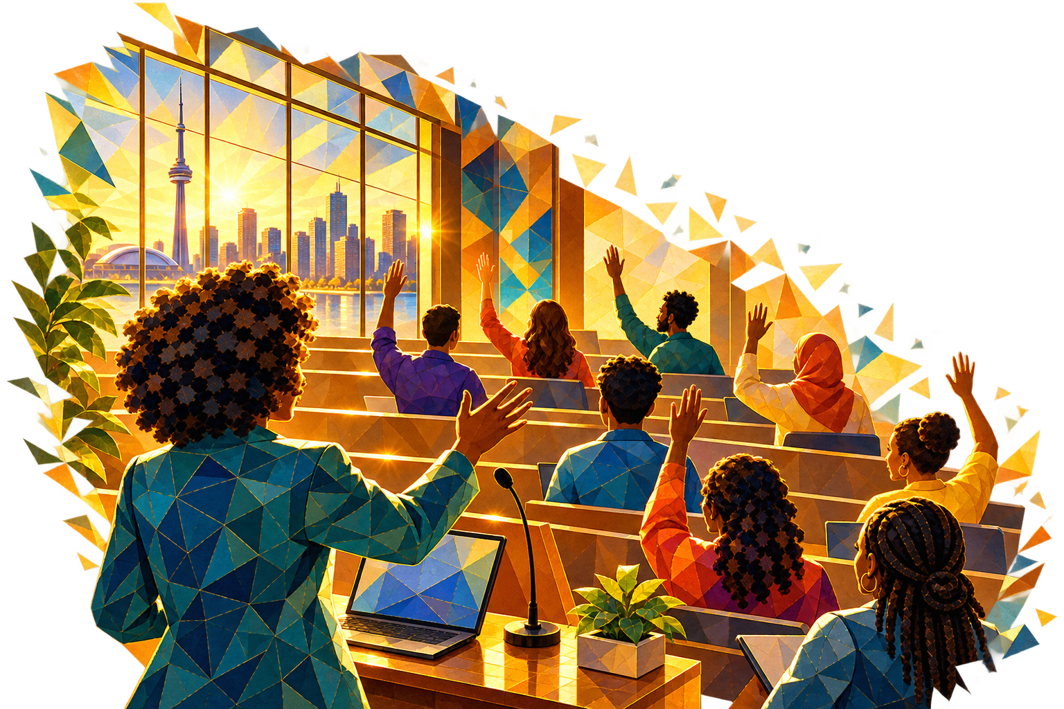 R.O.O.T.S. Cultural Foundation illustration representing education, culture, community and youth leadership in Toronto.